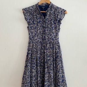 Madewell Floral Silk Dress